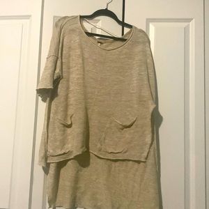 Tan free people top line new